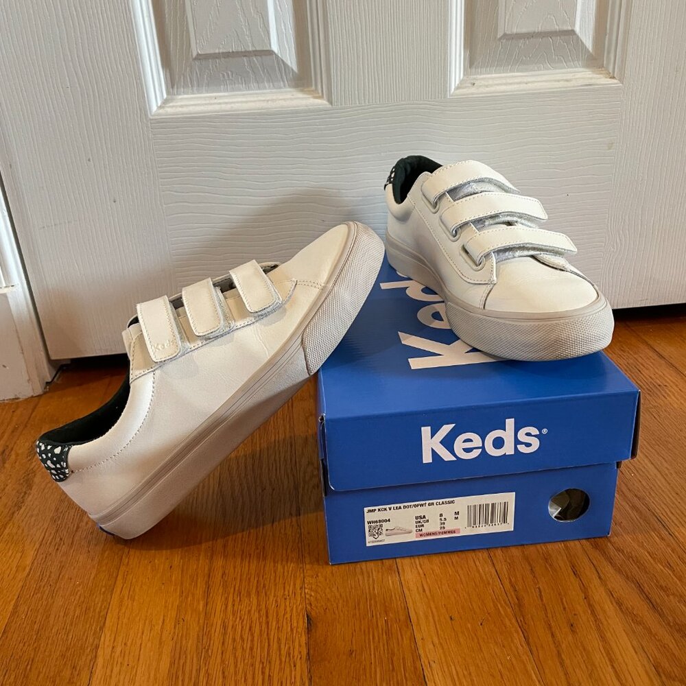 Keds White Leather Sneakers size 8
